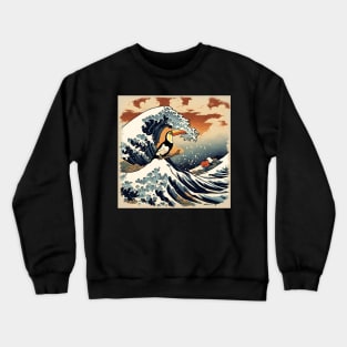 Toucan in the Great Wave Bird Watching Ornithology Bird Feeder Birding Dad Crewneck Sweatshirt